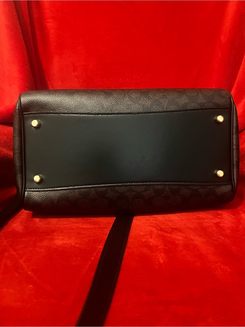 Coach Brown and Black Signature Dome Satchel - Picture 11 of 11